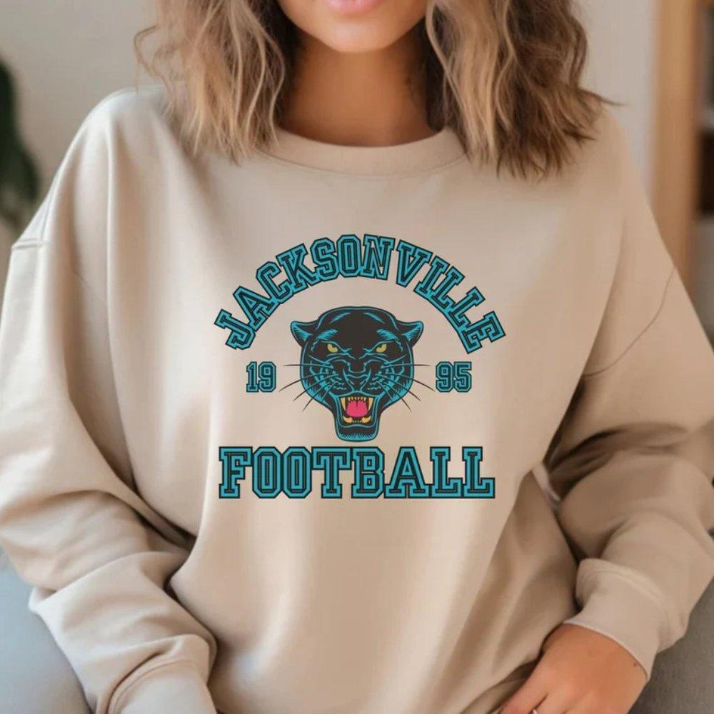 Jacksonville Jaguars N Fl Sweatshirt, Retro 1995 Sweatshirt, Gameday Apparel